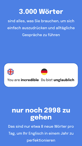 Android application Häufigsten Englischen Wörter screenshort