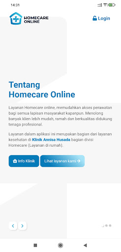 Homecare ONLINE Screen 2