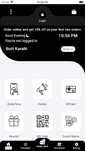 Android application Butt Karahi screenshort