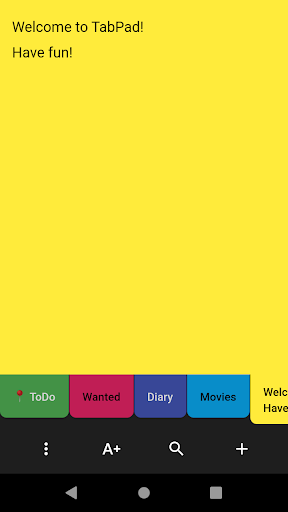 Android application TabPad screenshort