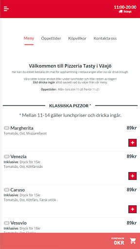 Android application Tasty Växjö screenshort