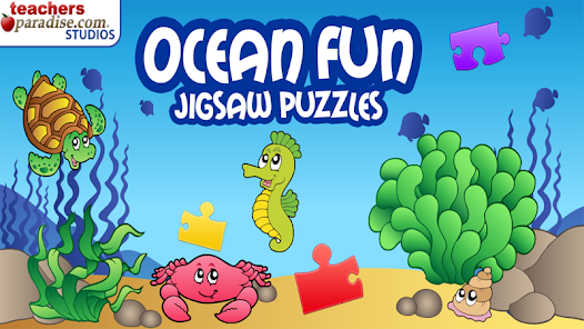 Jigsaw Puzzles Games for Kids 100 Pcs Ocean Animals, Bugs