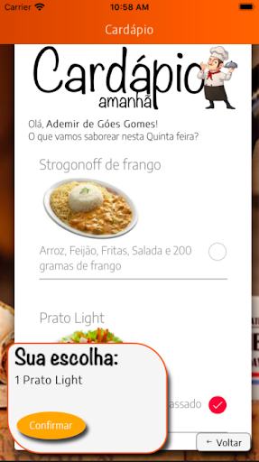 GetFoodClient Screen 3