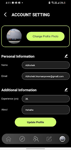 Android application Just Go Pal - Gym and Trainer screenshort