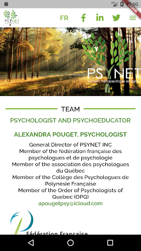 PSYNET INC. Soutien Thérapeuti Screen 2