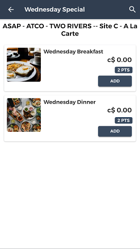 ATCO A la Carte Screen 2
