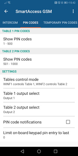 SmartAccess GSM Intercom Tool Screen 3