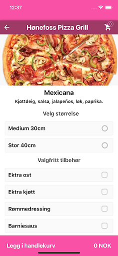 Hønefoss Pizza Grill Screen 3