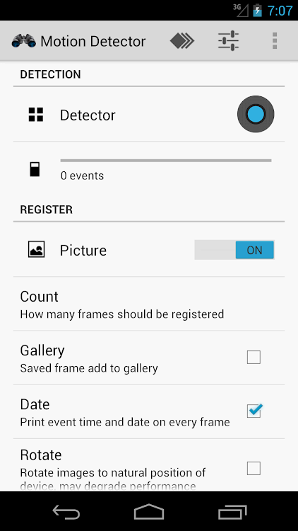 Motion Detector - 3.6.2 - (Android)