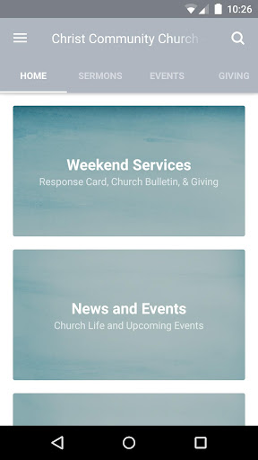 Android application Christ Community Church screenshort