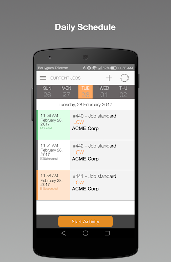Android application Synchroteam screenshort