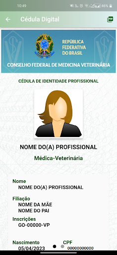 Cédula Digital CFMV/CRMVs Screen 3