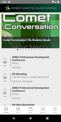 Android application Amherst Schools screenshort