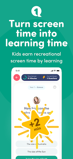 Android application 1Question Screen Time Control screenshort
