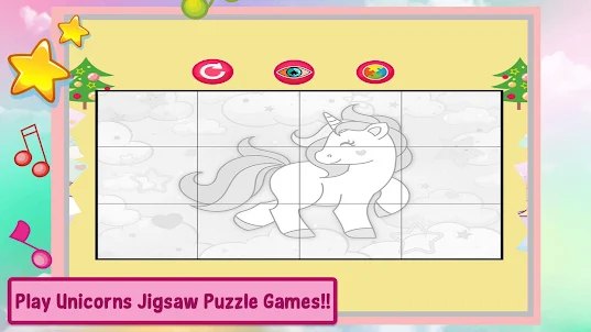 Unicorn Coloring Games Puzzle