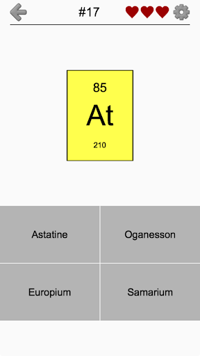 Chemical Elements Screen 2