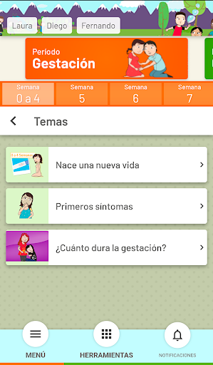 APP Chile Crece Contigo Screen 3