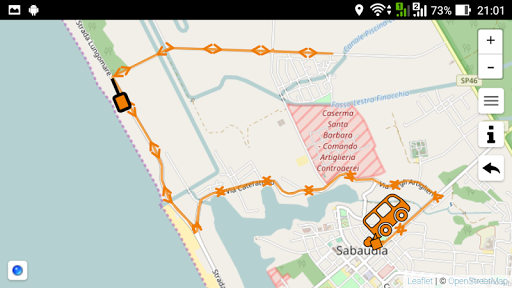 Android application QuandoPassa screenshort