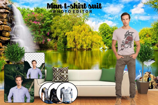 Man T-Shirt Suit Photo Editor Screen 2