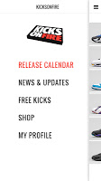 screenshot of KicksOnFire: Shop, Release Cal