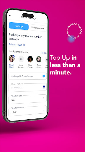 Android application Zain Cash Jordan screenshort