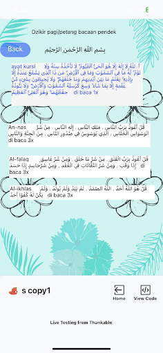 Android application Dzikir App screenshort