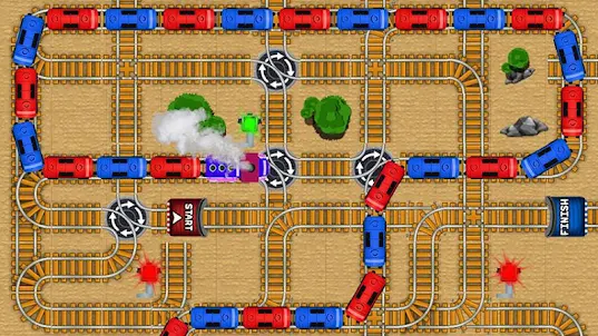 Train Track Maze Puzzle Game