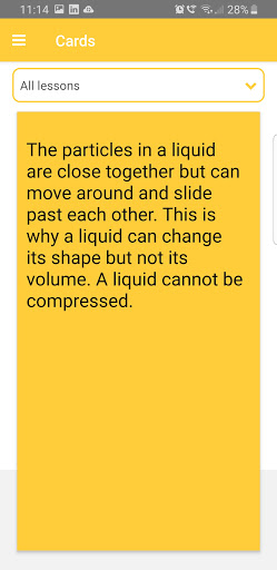 Android application GCSE Chemistry Flashcards screenshort