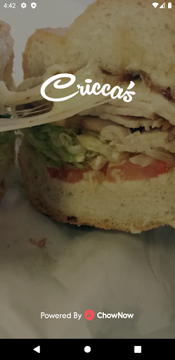 Android application Cricca's Italian Deli & Subs screenshort