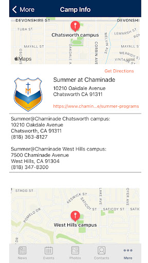Android application Summer@Chaminade screenshort