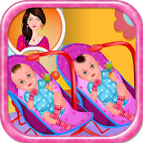 Twins Caring - Baby Games icon