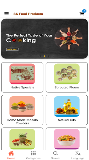 Android application SS Health Foods screenshort