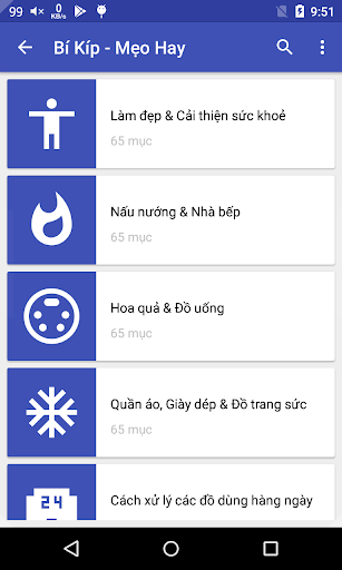 Android application Bí kíp mẹo hay cần biết - Bi k screenshort