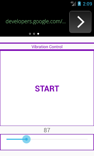 Vibration Control App Screen 2