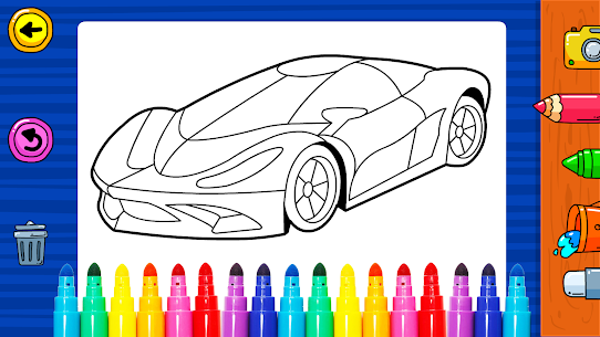 Learn Coloring  Drawing Car Games for Kids Apk Download 4
