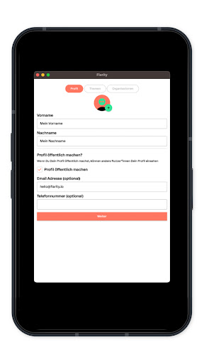 Android application Flarity screenshort
