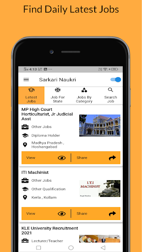 Find Latest Jobs In India Screen 2
