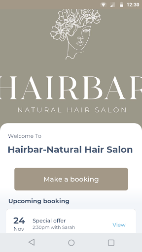 Android application Hairbar-Natural Hair Salon screenshort