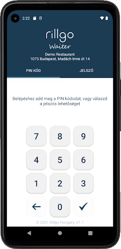 Android application Rillgo Waiter screenshort
