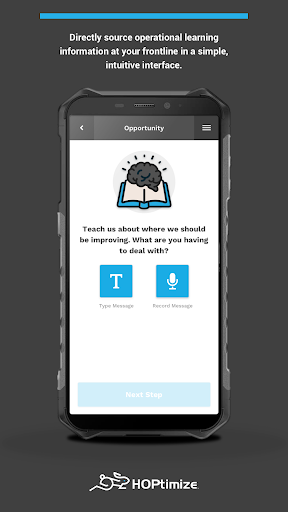 Android application HOPtimize screenshort