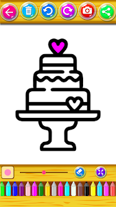 Cake coloring page