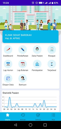 Android application Riwen : Riwayat Pasien screenshort