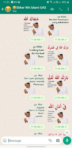 Stiker WA Islami Doa Ulama UAS