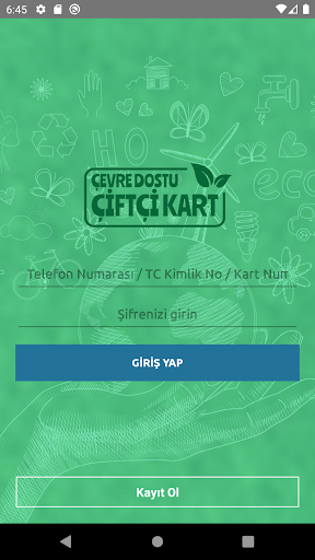 Android application Çevre Dostu Çiftçi Kart screenshort
