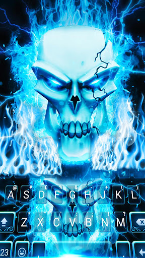Android application Fire 3d Skull Keyboard Theme screenshort