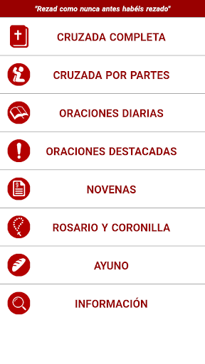 Android application Cruzada de Oración screenshort