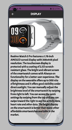 Android application Realme Watch 3 pro Guide screenshort