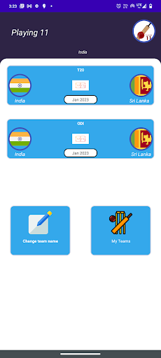 Android application Playing 11 - Make your team screenshort