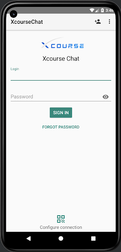 Android application Xcourse Chat screenshort
