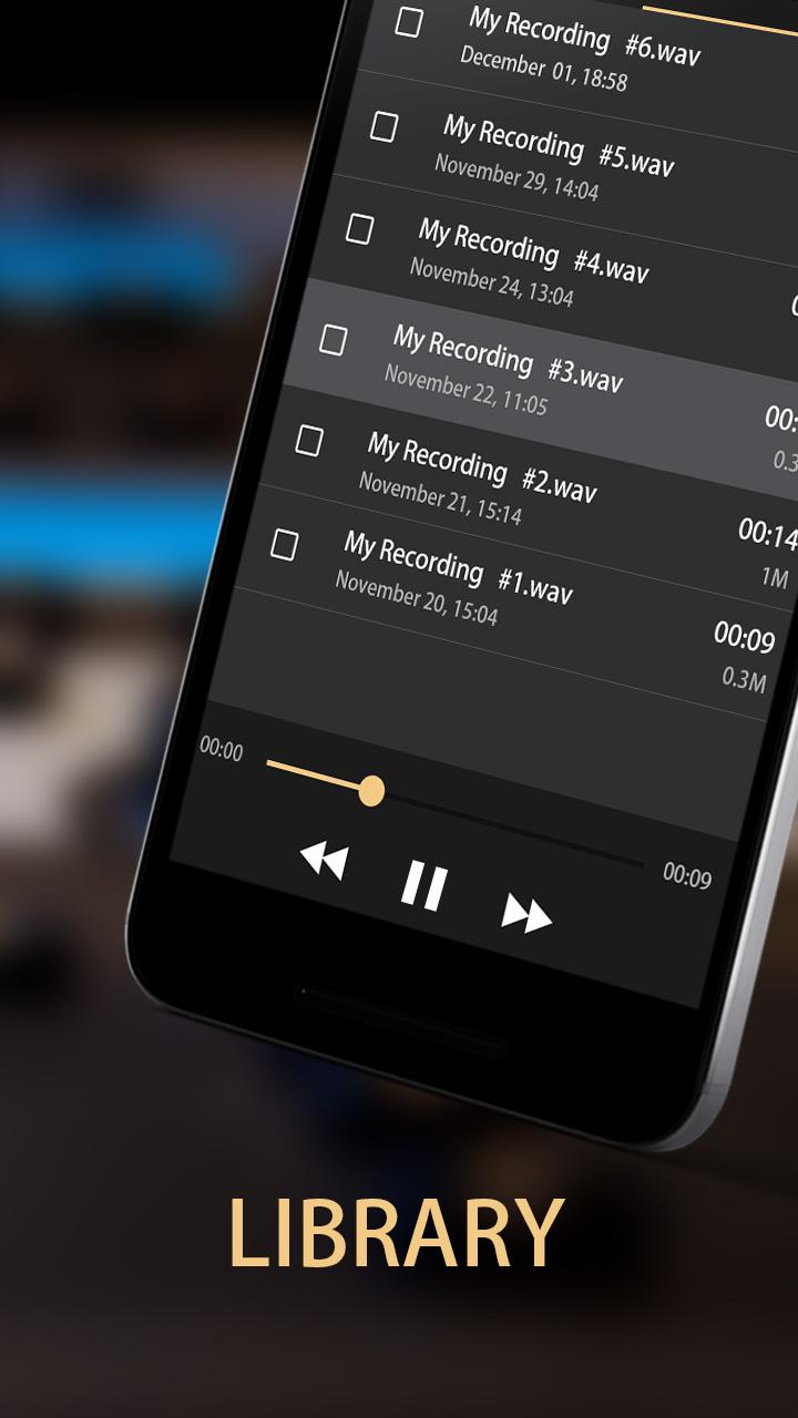 Android application Smart Sound Recorder screenshort